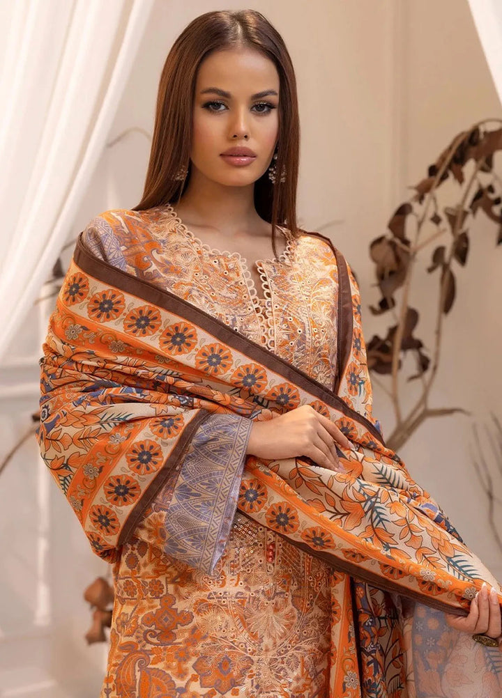 Izel by Salitex Embroidered Khaddar Suit Unstitched 3 Piece SUN24IZ SUNW6PE024UT - Winter Collection