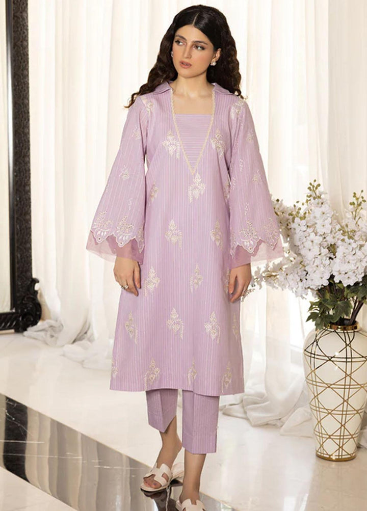 Izel Pret Casual Cotton 2 Piece Suit IZL23P LAVENDER