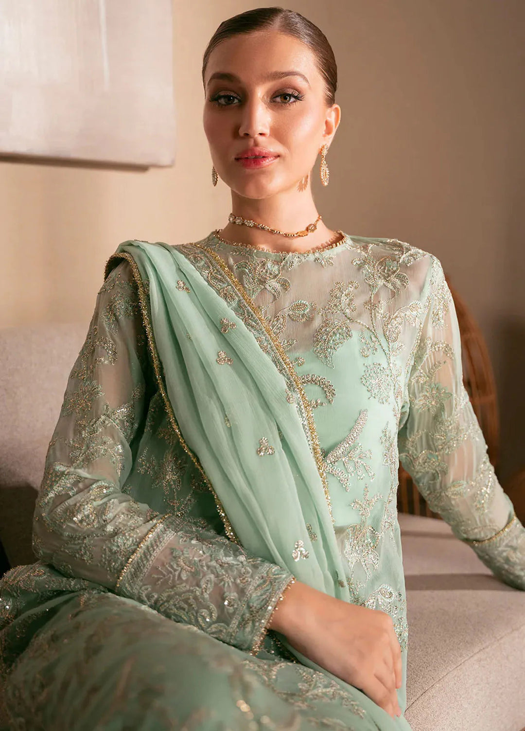 Izel Pret Embroidered Chiffon 3 Piece Suit SLC-008-Nyra