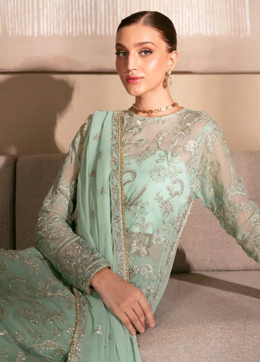 Izel Pret Embroidered Chiffon 3 Piece Suit SLC-008-Nyra