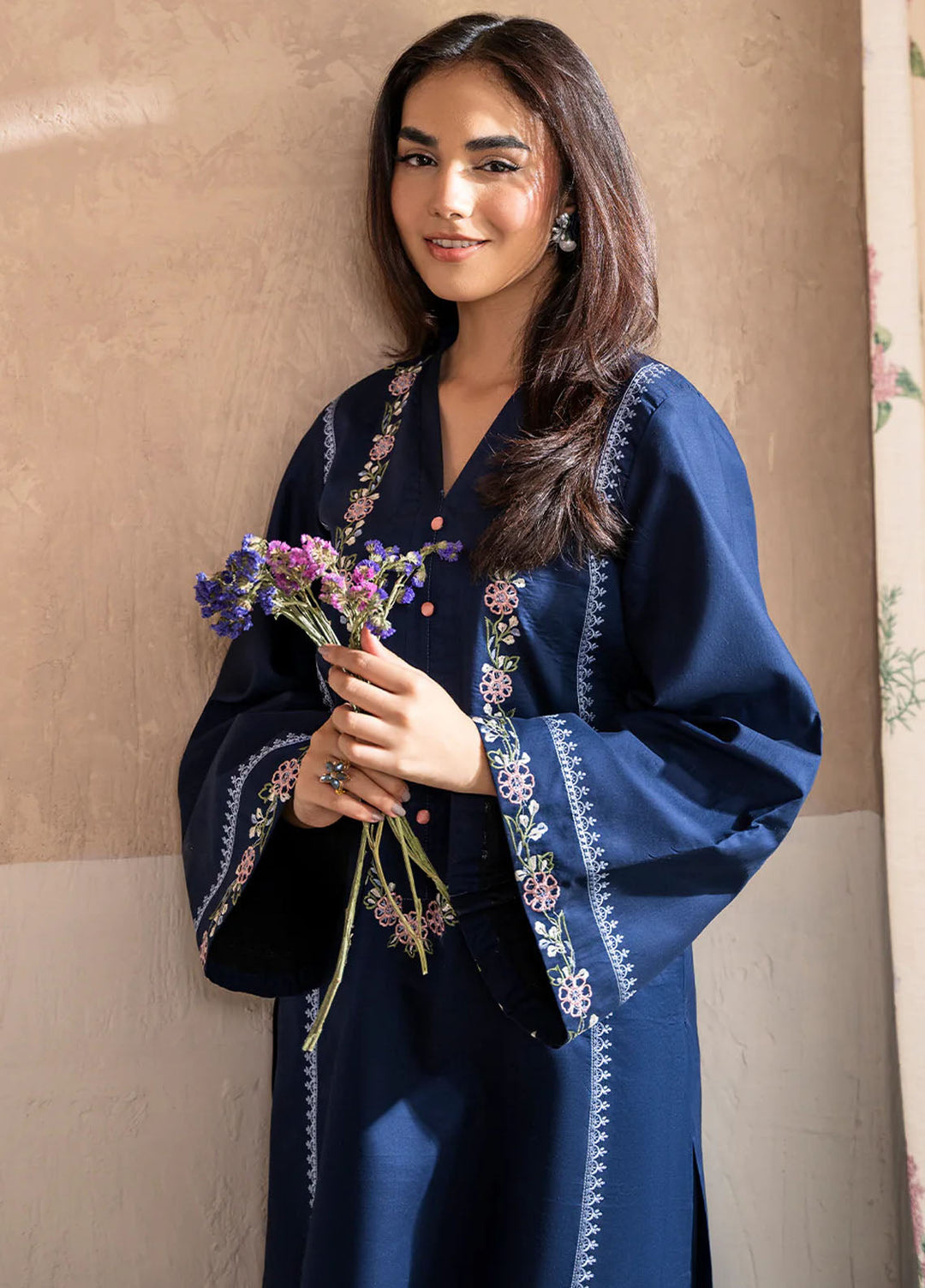 Izel Pret Embroidered Cotton 2 Piece Suit Ellery