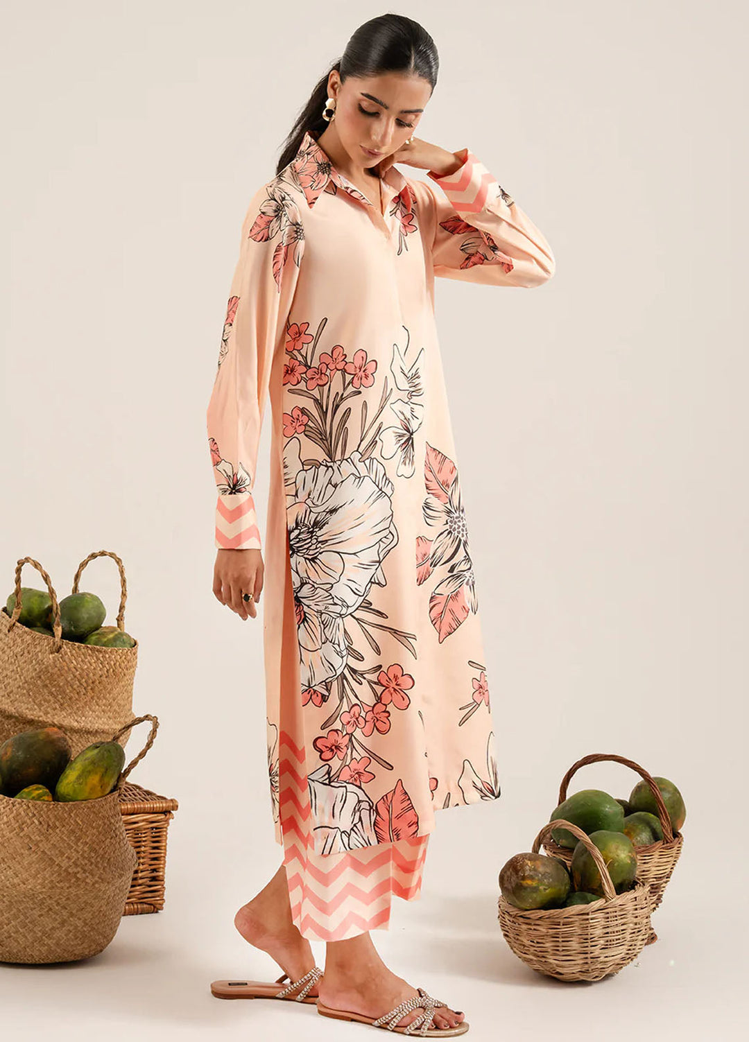 Izel Pret Printed Lawn 2 Piece Suit Muse