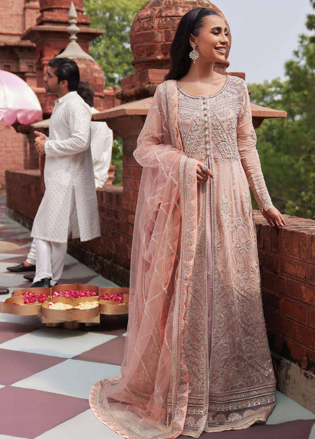 Izhar By Mushq Embroidered Chiffon Suits Unstitched 4 Piece MQ23IZ MCH-01 Taneez - Luxury Collection