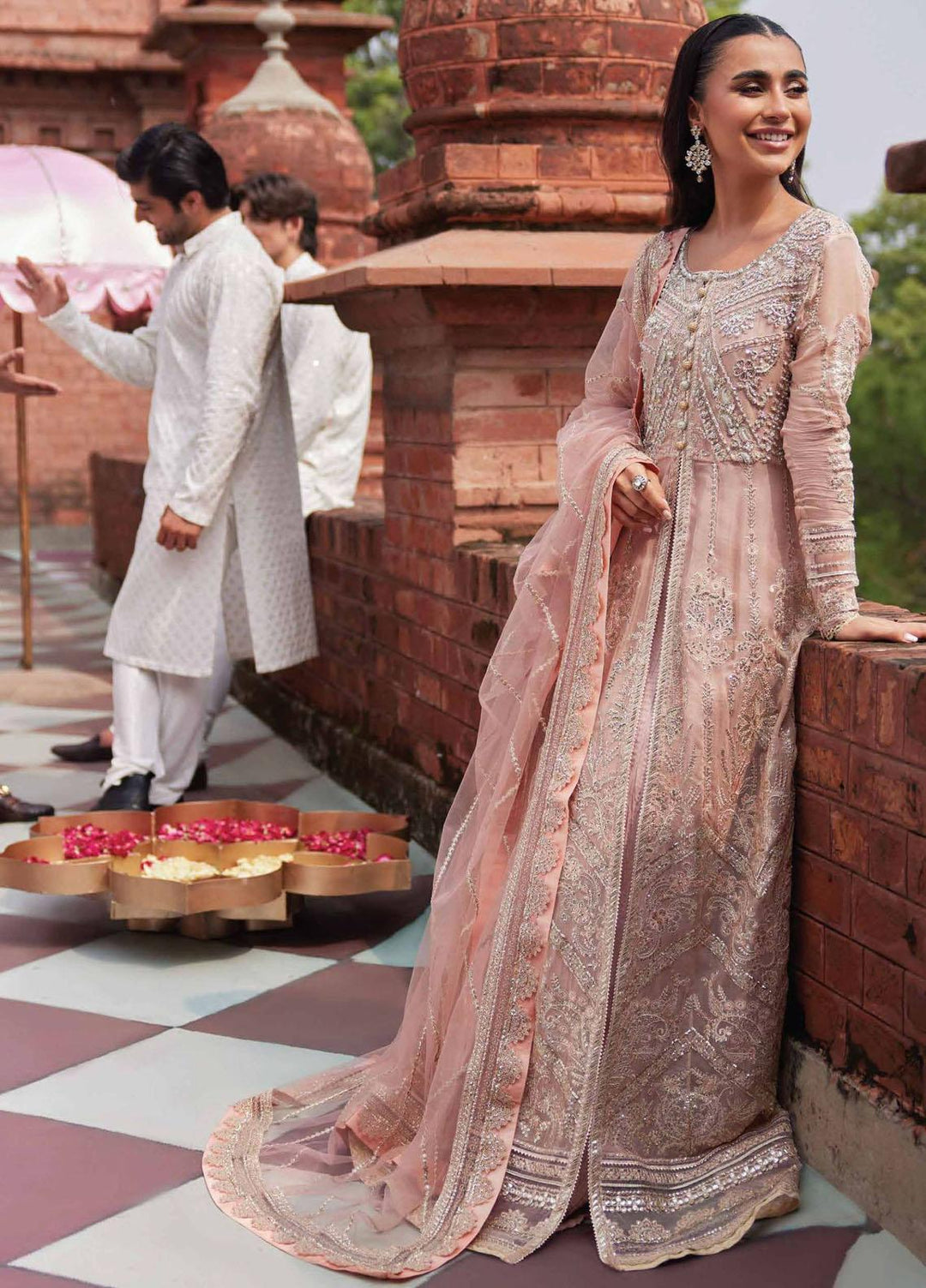 Izhar By Mushq Embroidered Chiffon Suits Unstitched 4 Piece MQ23IZ MCH-01 Taneez - Luxury Collection