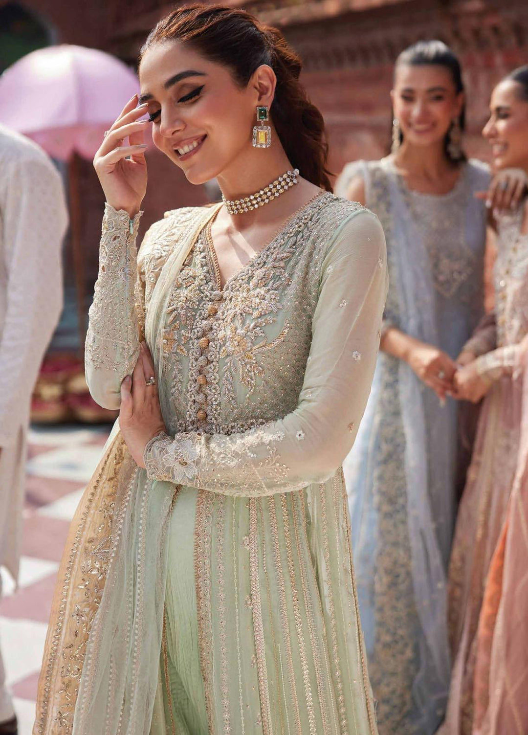 Izhar By Mushq Embroidered Chiffon Suits Unstitched 4 Piece MQ23IZ MCH-03 Shahana - Luxury Collection