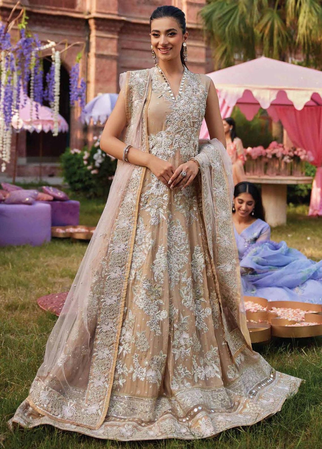 Izhar By Mushq Embroidered Chiffon Suits Unstitched 4 Piece MQ23IZ MCH-04 Meherbano - Luxury Collection
