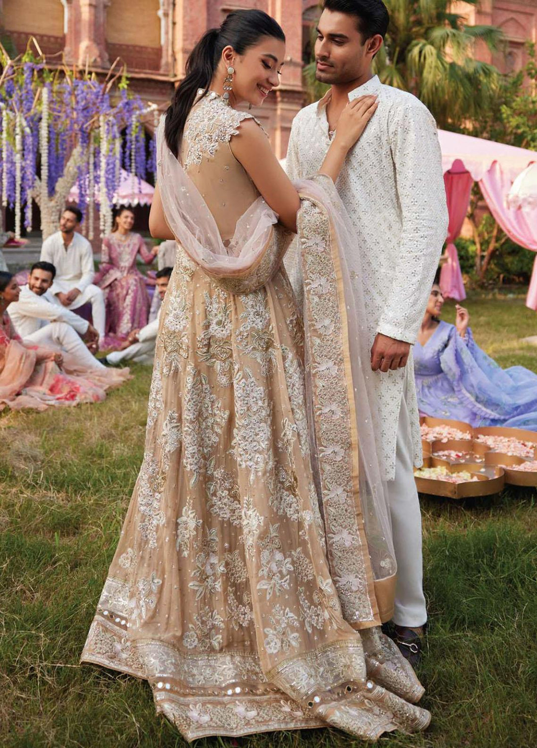 Izhar By Mushq Embroidered Chiffon Suits Unstitched 4 Piece MQ23IZ MCH-04 Meherbano - Luxury Collection