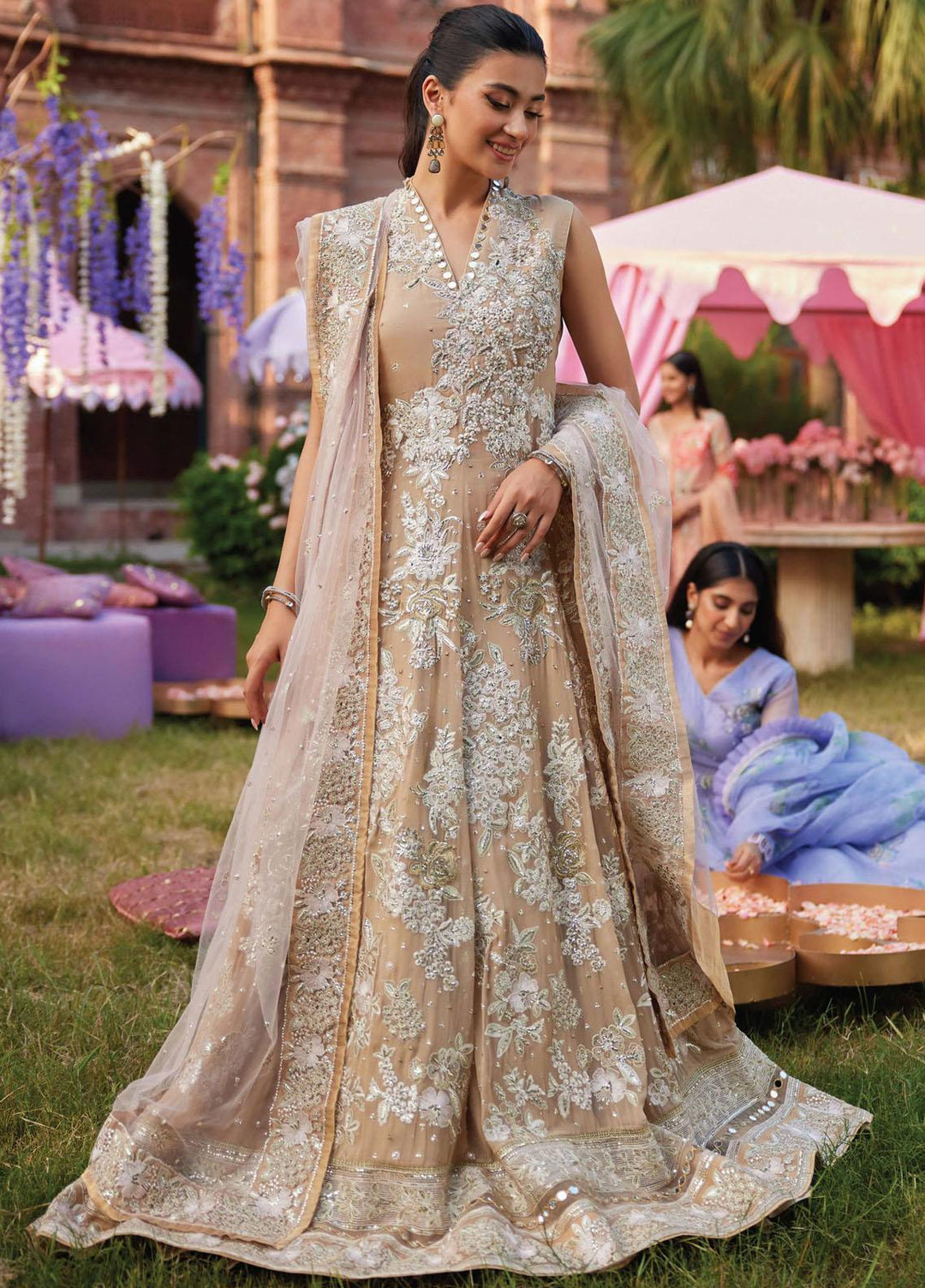 Izhar By Mushq Embroidered Chiffon Suits Unstitched 4 Piece MQ23IZ MCH-04 Meherbano - Luxury Collection