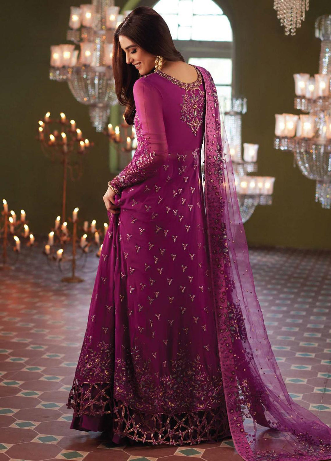 Izhar By Mushq Embroidered Chiffon Suits Unstitched 4 Piece MQ23IZ MCH-05 Shehrzaad - Luxury Collection