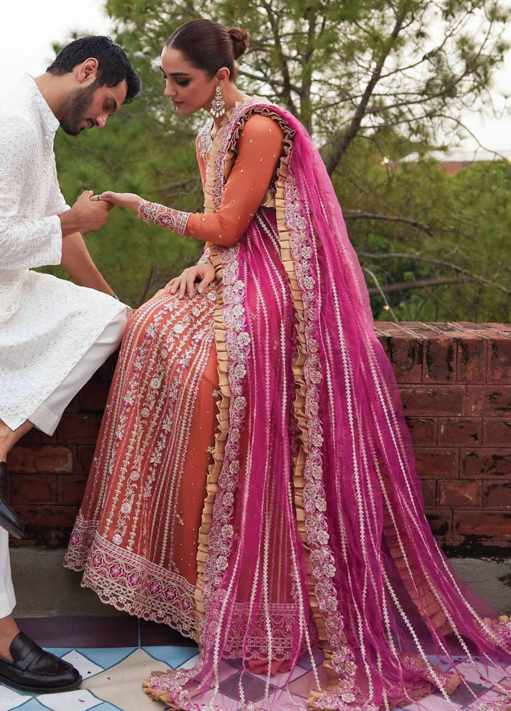 Izhar By Mushq Embroidered Chiffon Suits Unstitched 4 Piece MQ23IZ MCH-08 Nameera - Luxury Collection