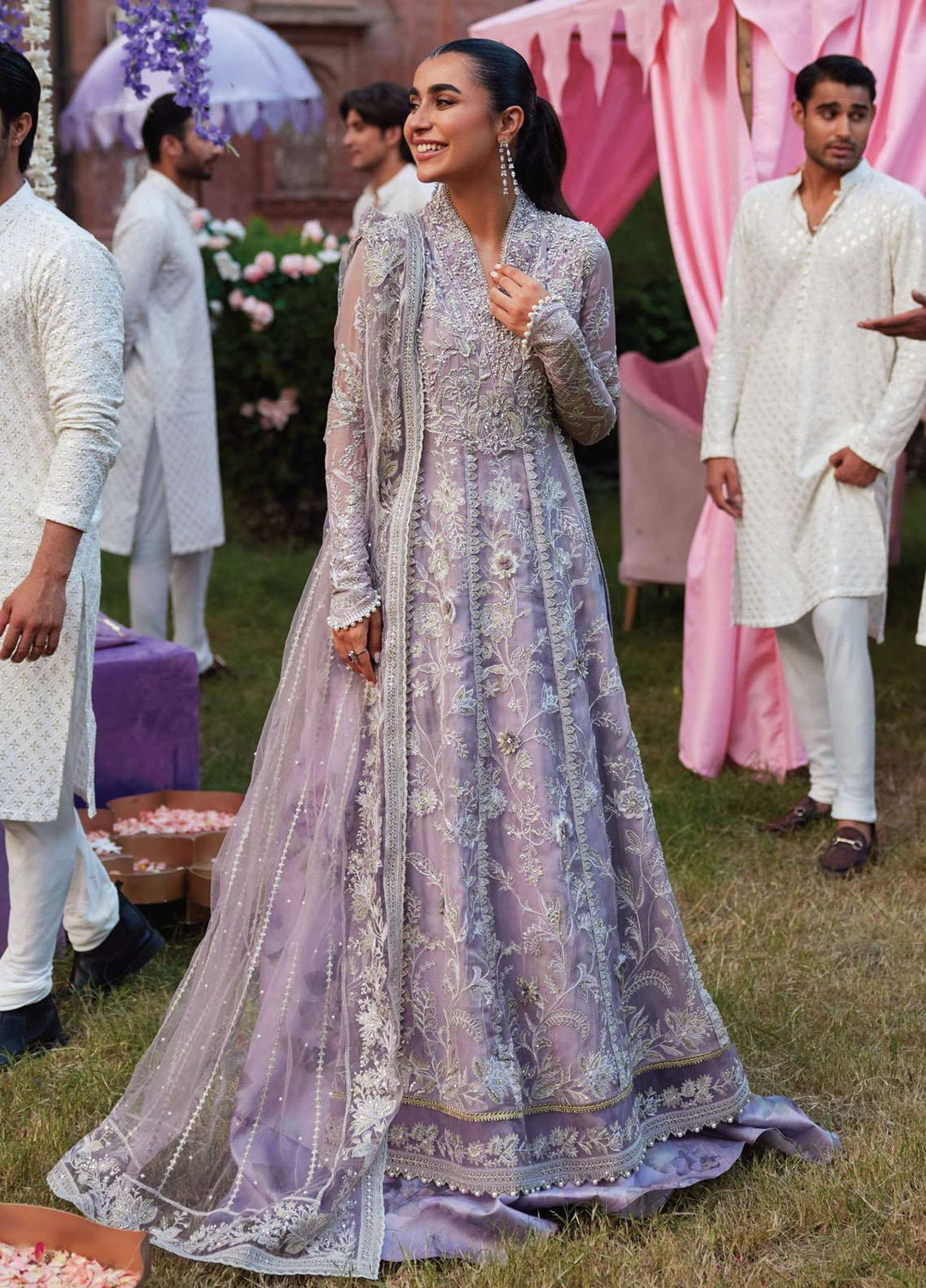 Izhar By Mushq Embroidered Chiffon Suits Unstitched 4 Piece MQ23IZ MCH-09 Muneezeh - Luxury Collection