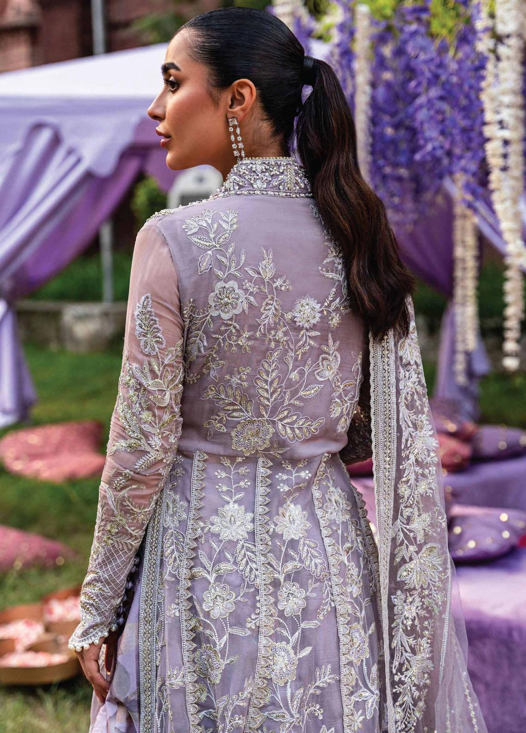 Izhar By Mushq Embroidered Chiffon Suits Unstitched 4 Piece MQ23IZ MCH-09 Muneezeh - Luxury Collection