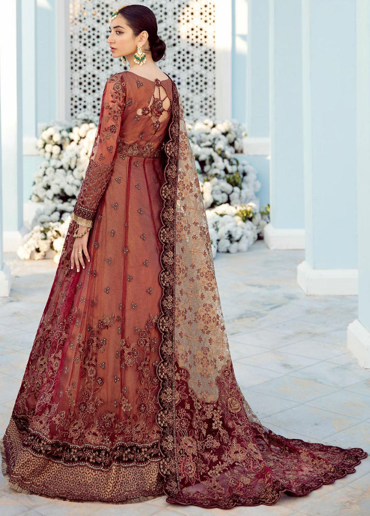Celestial By Iznik Embroidered Net Suits Unstitched 3 Piece IZ22C ICC:01 Carnalion Red - Luxury Collection