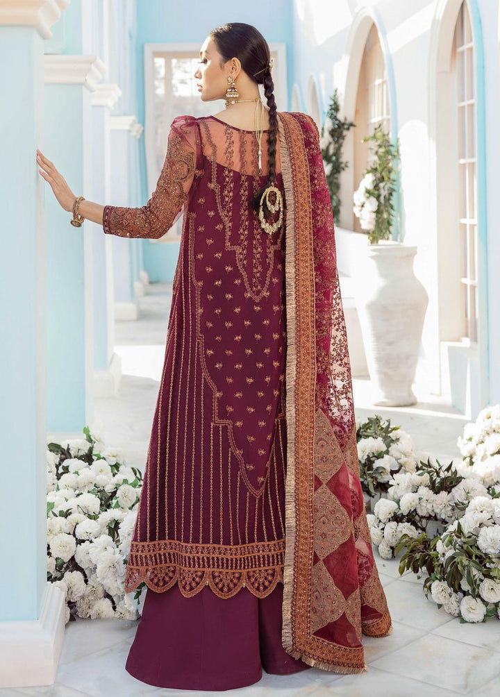 Celestial By Iznik Embroidered Net Suits Unstitched 3 Piece IZ22C ICC:02 Berry Mellow - Luxury Collection