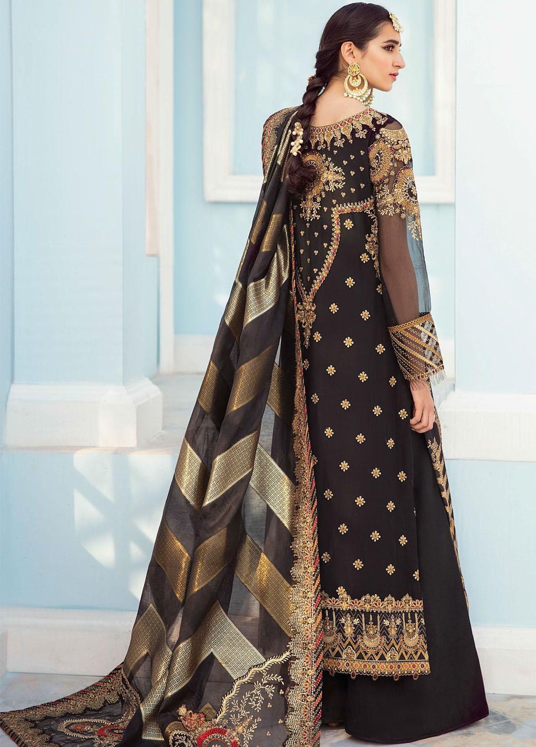 Celestial By Iznik Embroidered Chiffon Suits Unstitched 3 Piece IZ22C ICC:03 Nightfall - Luxury Collection