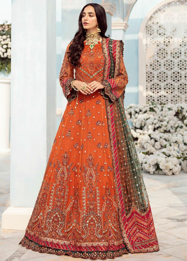 Celestial By Iznik Embroidered Net Suits Unstitched 3 Piece IZ22C ICC:10 Imperial Topaz - Luxury Collection
