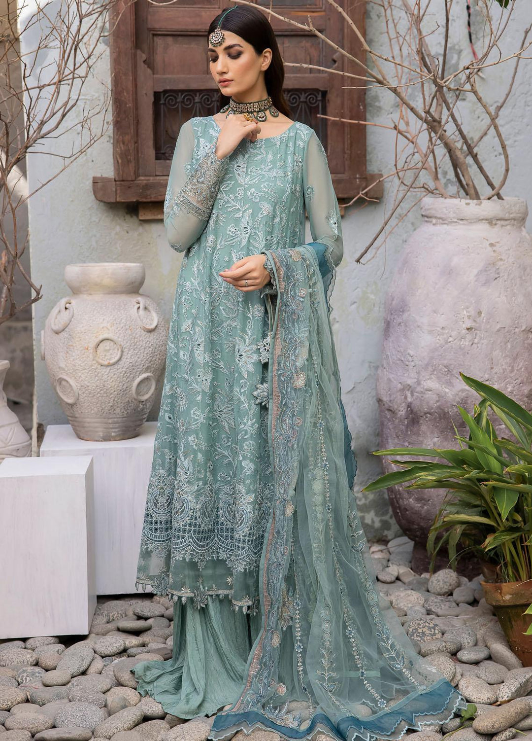 Iznik Embroidered Chiffon Suits Unstitched 3 Piece IZ23CH CC-21 Irene - Luxury Collection