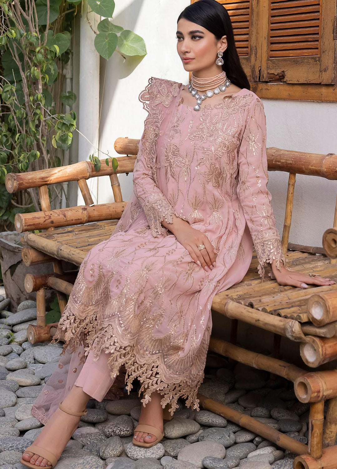 Iznik Embroidered Chiffon Suits Unstitched 3 Piece IZ23CH CC-22 Oriana - Luxury Collection