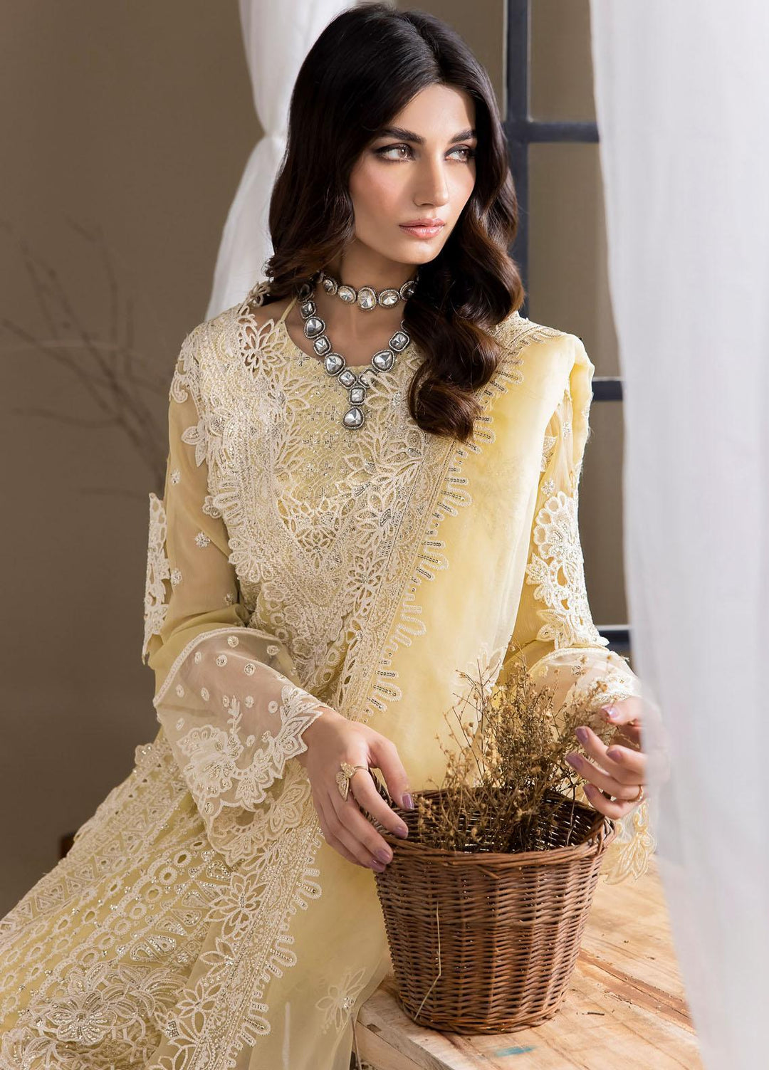 Iznik Embroidered Chiffon Suits Unstitched 3 Piece IZ23CH CC-23 Delilah - Luxury Collection