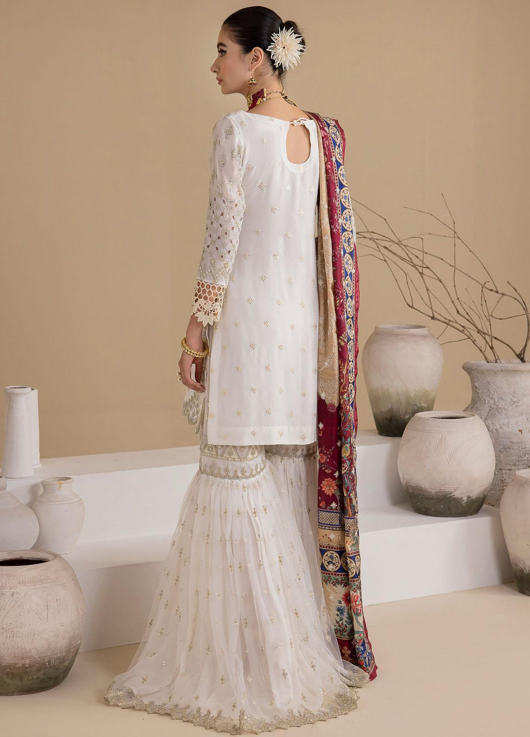 Iznik Embroidered Chiffon Suits Unstitched 3 Piece IZ23CH CC-24 Biance - Luxury Collection