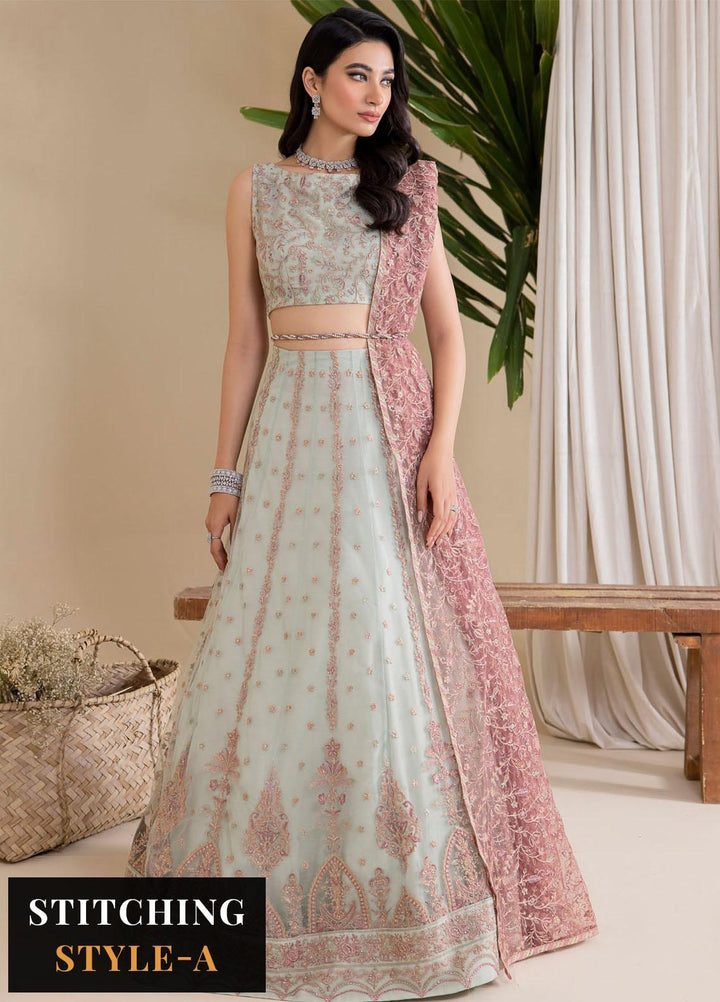 Iznik Embroidered Net Suits Unstitched 3 Piece IZ23CH CC-27 Aryanaa - Luxury Collection