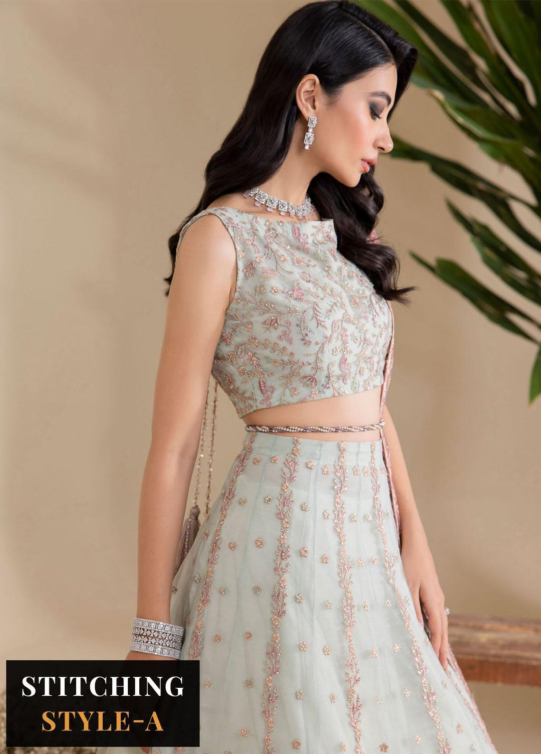 Iznik Embroidered Net Suits Unstitched 3 Piece IZ23CH CC-27 Aryanaa - Luxury Collection