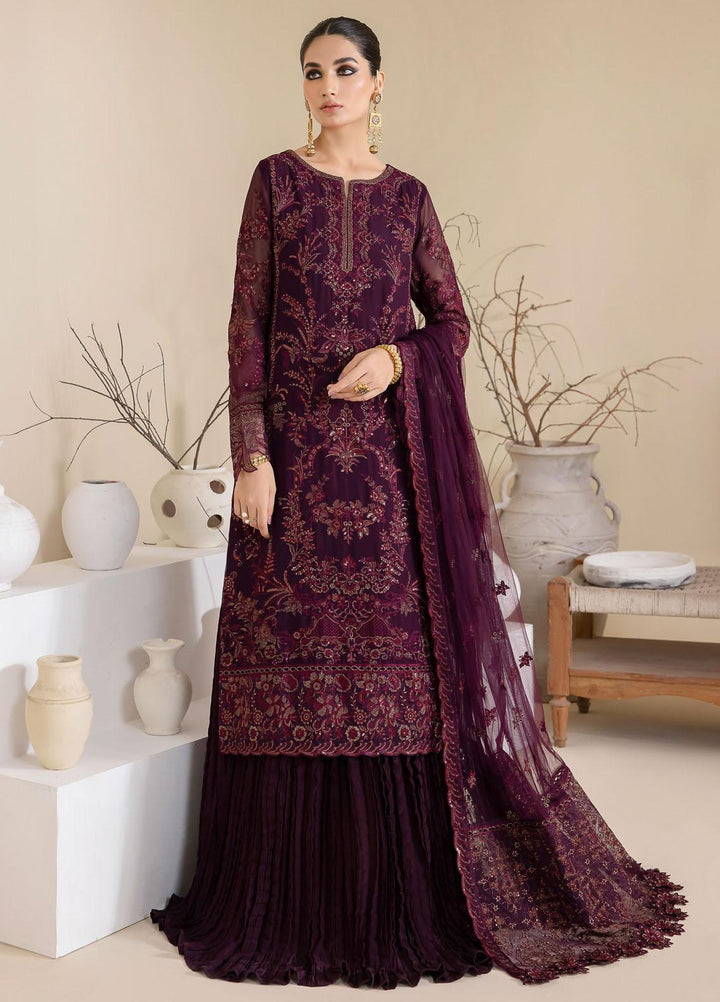 Iznik Embroidered Chiffon Suits Unstitched 3 Piece IZ23CH CC-28 Keeya - Luxury Collection