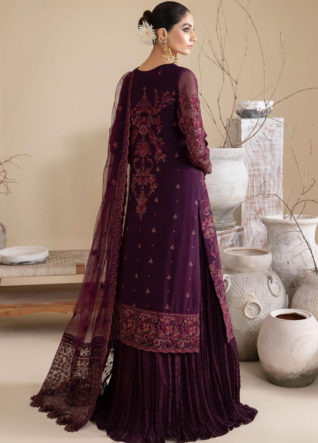 Iznik Embroidered Chiffon Suits Unstitched 3 Piece IZ23CH CC-28 Keeya - Luxury Collection