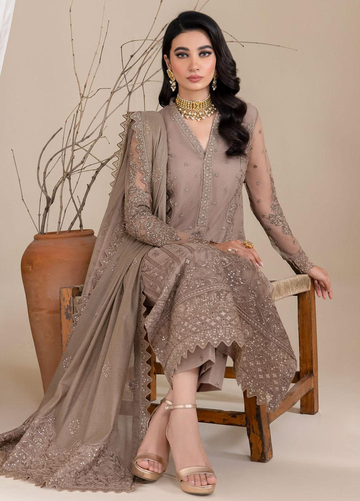 Iznik Embroidered Net Suits Unstitched 3 Piece IZ23CH CC-30 Vanessa - Luxury Collection