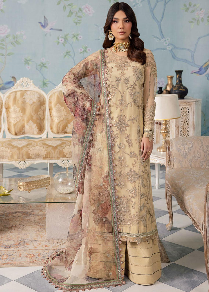 Iznik Embroidered Net Suits Unstitched 3 Piece IZ24 CC 31 Alya - Luxury Collection