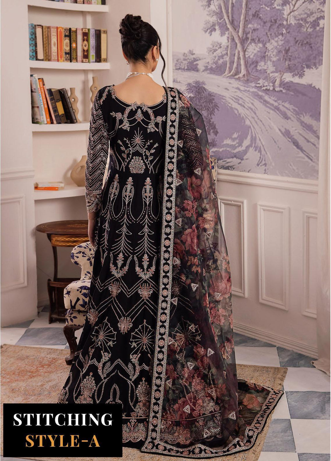 Iznik Embroidered Chiffon Suits Unstitched 3 Piece IZ24 CC 32 Kiah - Luxury Collection