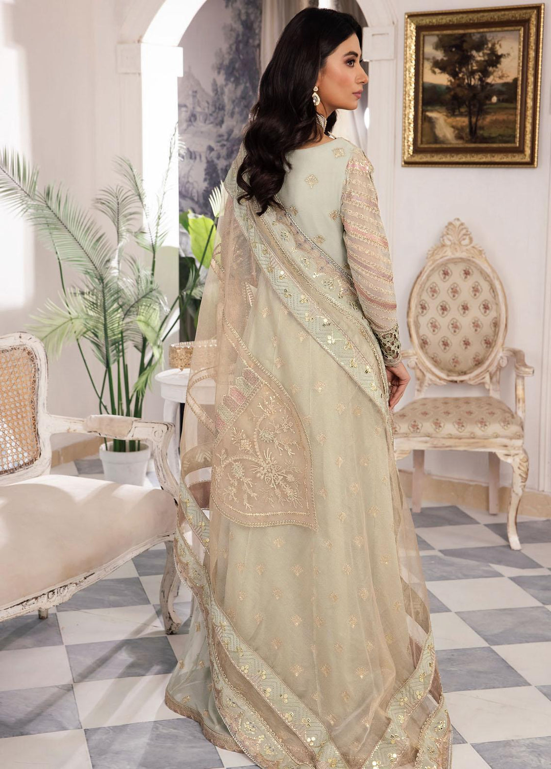 Iznik Embroidered Chiffon Suits Unstitched 3 Piece IZ24 CC 33 Qiana - Luxury Collection