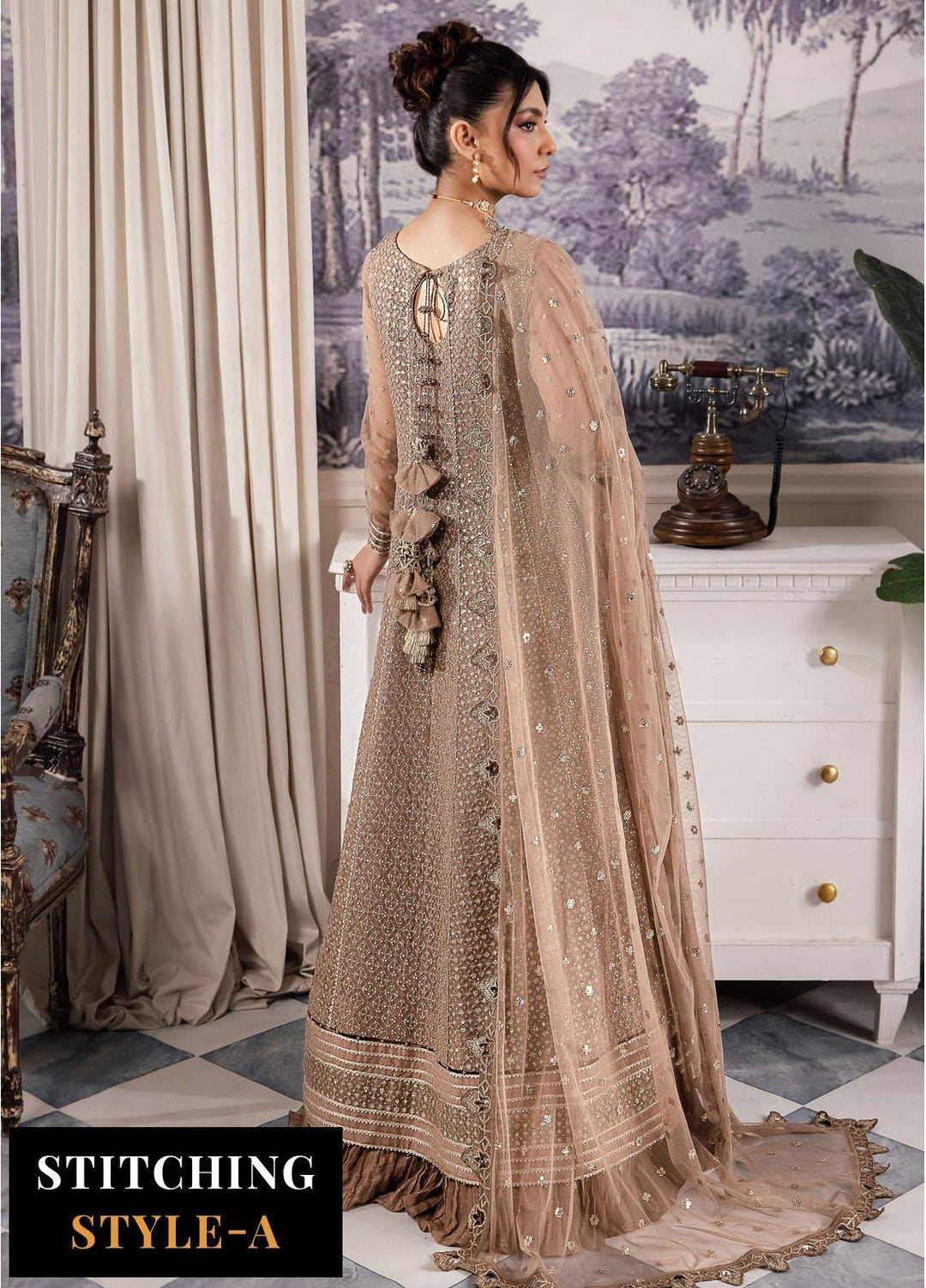 Iznik Embroidered Net Suits Unstitched 3 Piece IZ24 CC 36 Damiyah - Luxury Collection