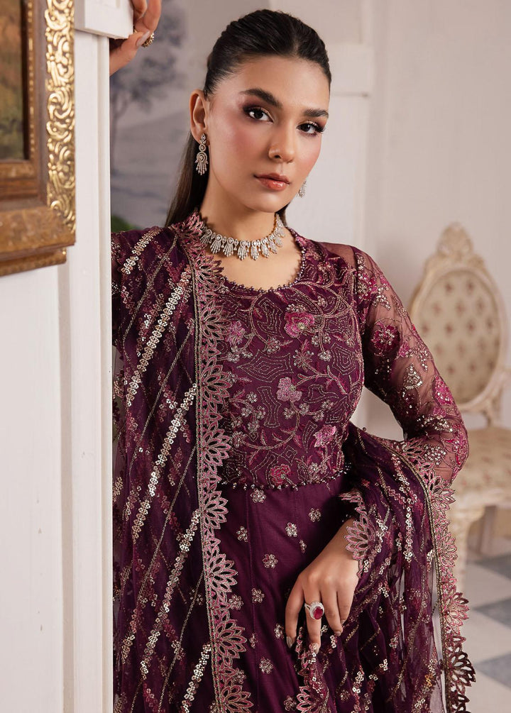 Iznik Embroidered Net Suits Unstitched 3 Piece IZ24 CC 37 Aida - Luxury Collection