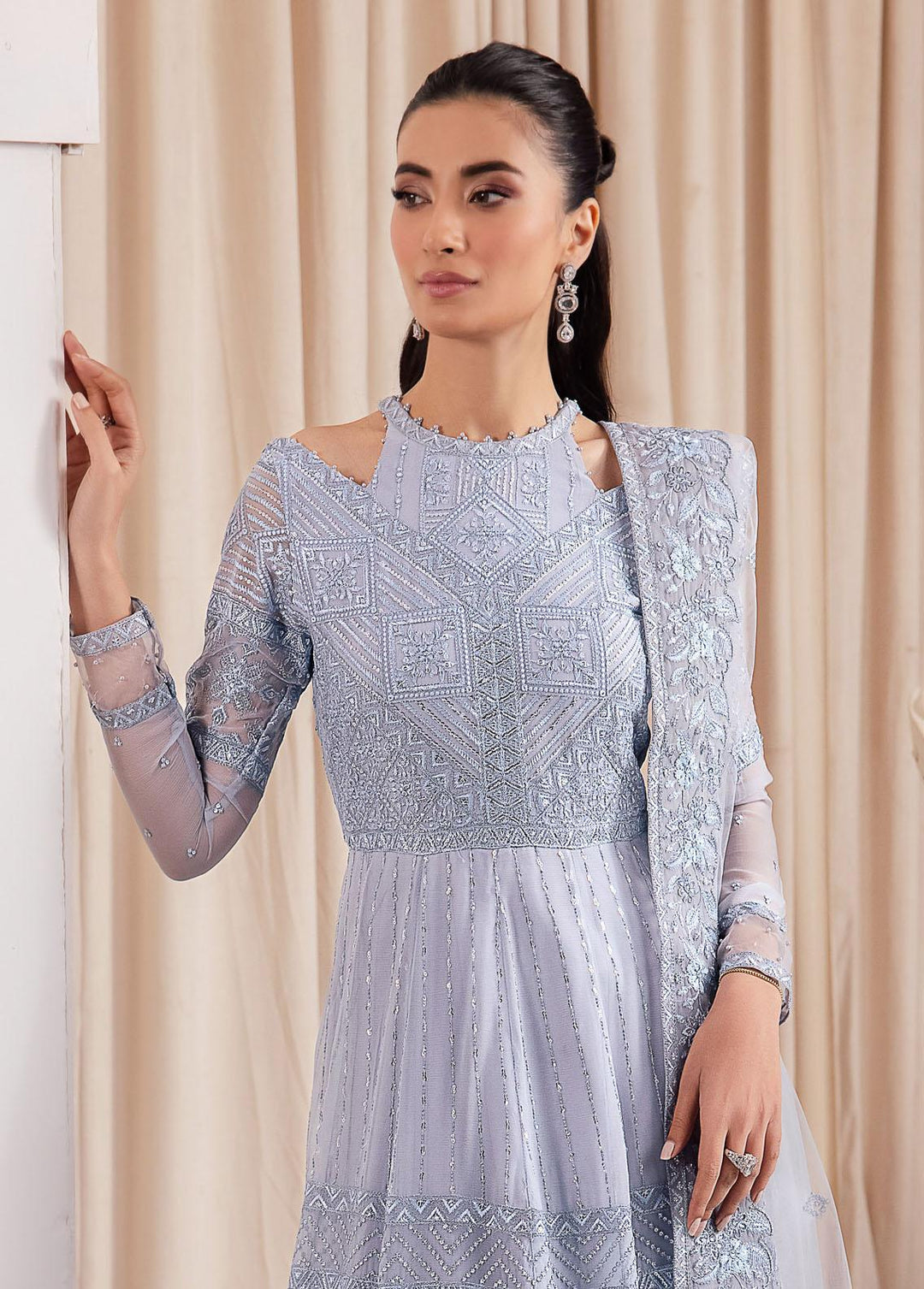 Iznik Embroidered Chiffon Suits Unstitched 3 Piece IZ24 CC 38 Izara - Luxury Collection