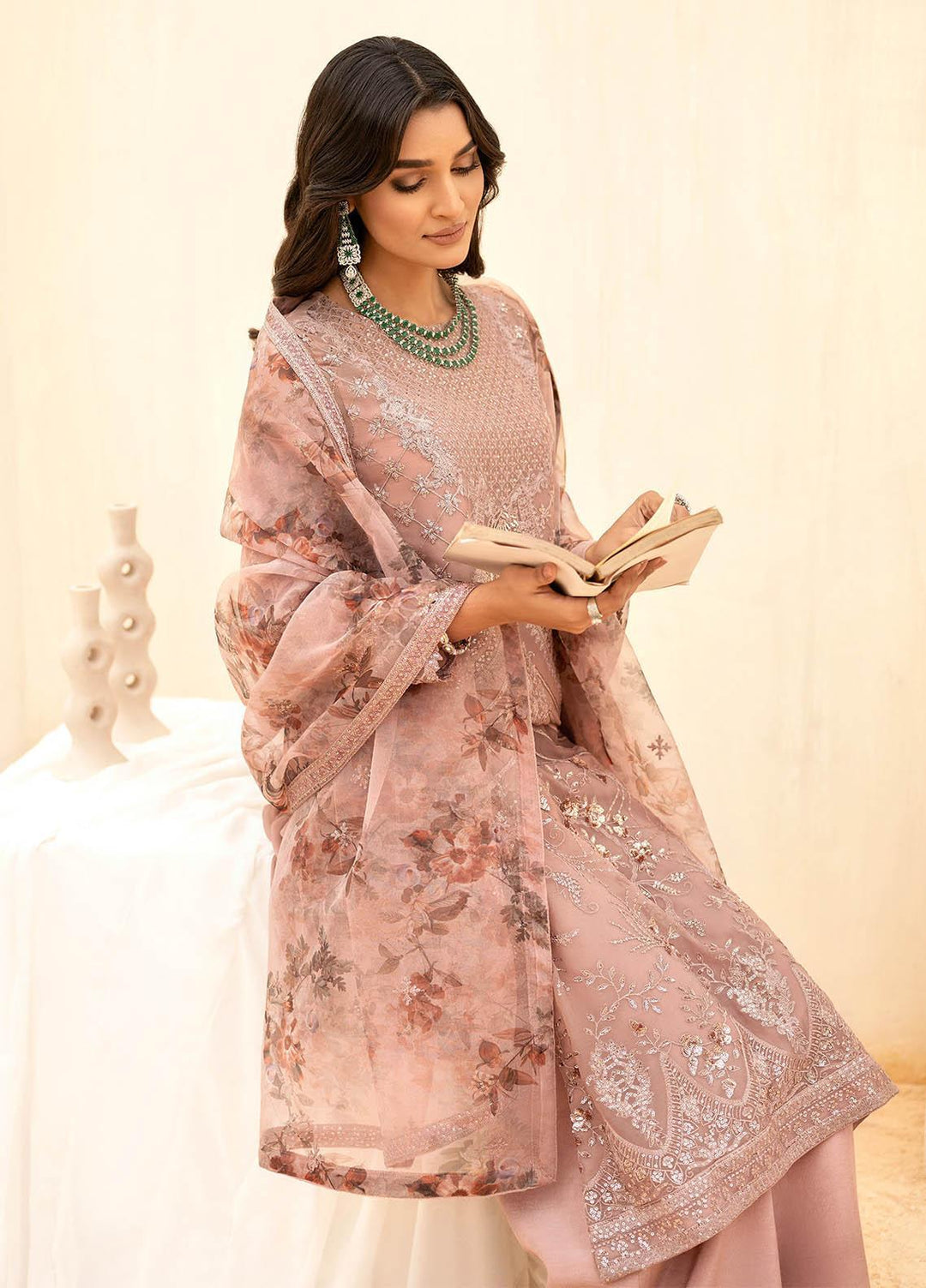 Iznik Embroidered Chiffon Suits Unstitched 3 Piece IZ23C CC 01 Kayra - luxury Collection