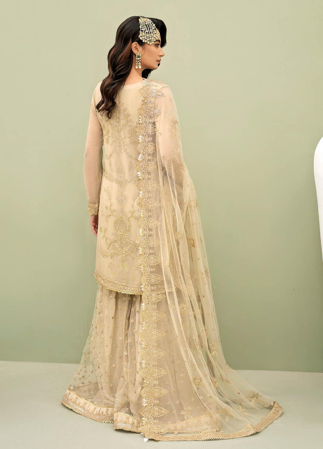 Iznik Embroidered Chiffon Suits Unstitched 3 Piece IZ23C CC 03 Hannah - luxury Collection