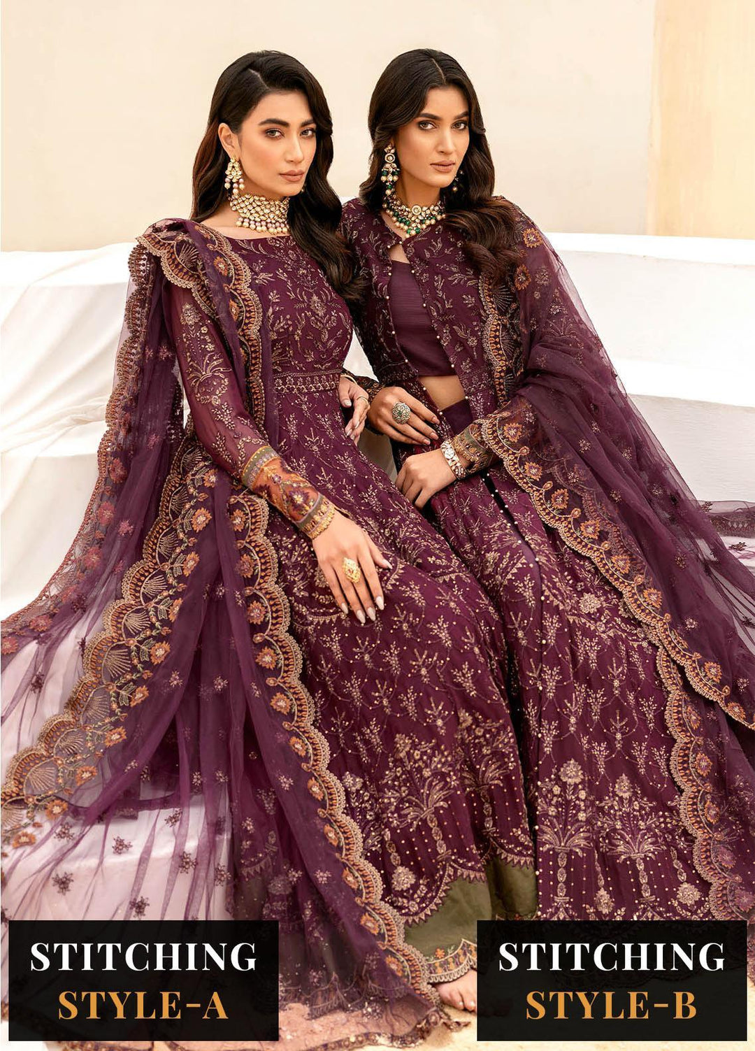 Iznik Embroidered Chiffon Suits Unstitched 3 Piece IZ23C CC 04 Anais - luxury Collection