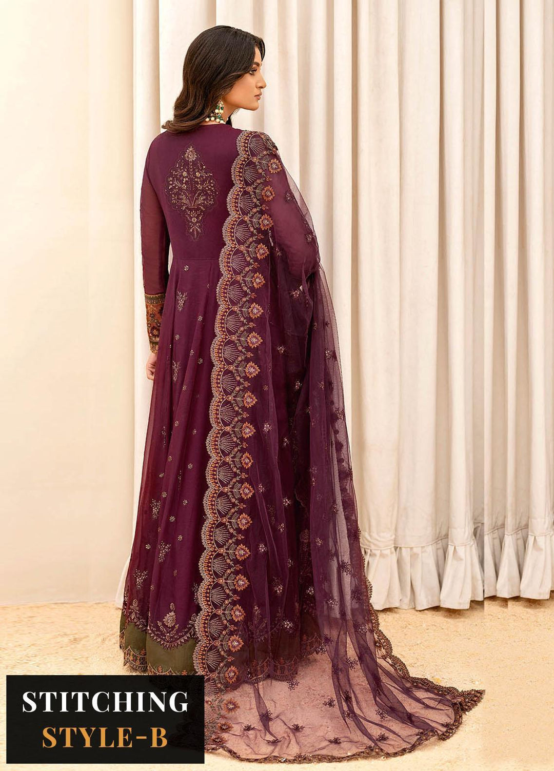 Iznik Embroidered Chiffon Suits Unstitched 3 Piece IZ23C CC 04 Anais - luxury Collection