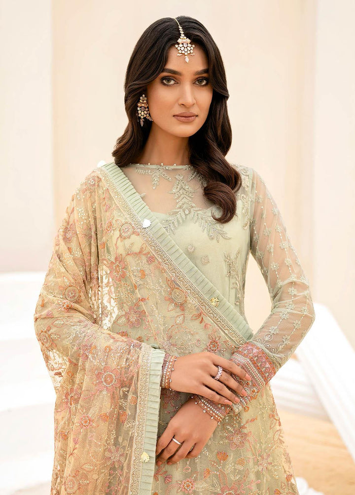 Iznik Embroidered Net Suits Unstitched 3 Piece IZ23C CC 05 Eviana - luxury Collection