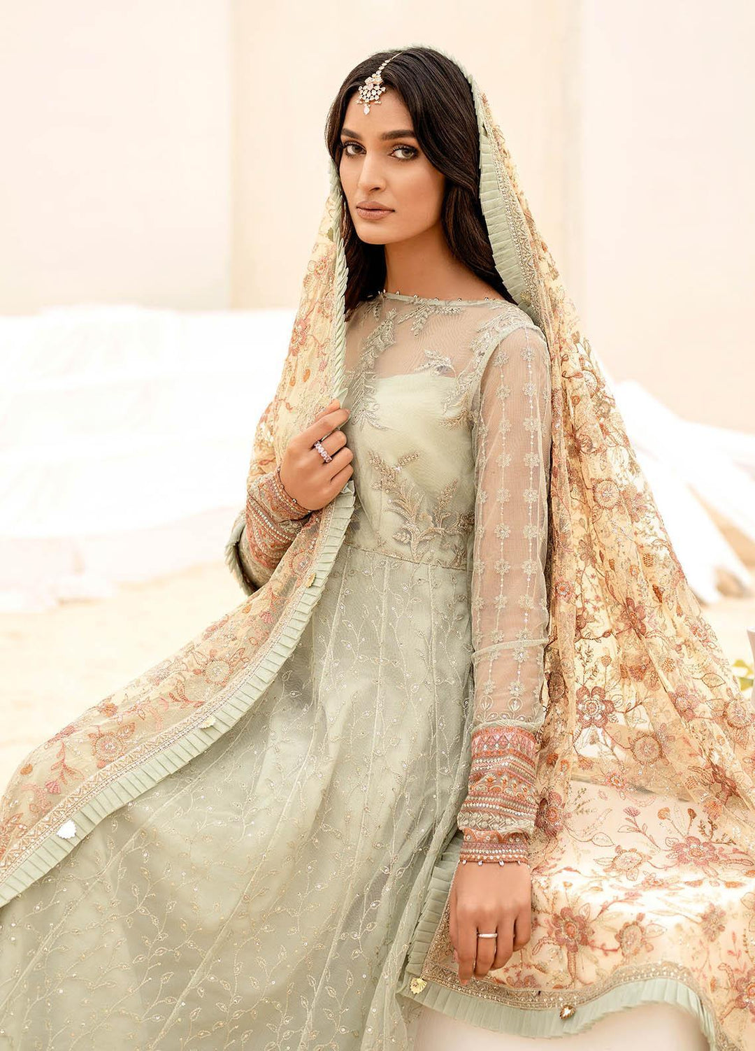 Iznik Embroidered Net Suits Unstitched 3 Piece IZ23C CC 05 Eviana - luxury Collection