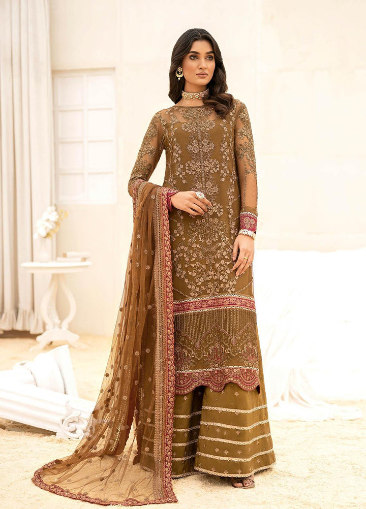 Iznik Embroidered Net Suits Unstitched 3 Piece IZ23C CC 07 Zaira - luxury Collection