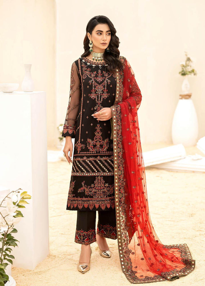 Iznik Embroidered Net Suits Unstitched 3 Piece IZ23C CC 08 Darina - luxury Collection