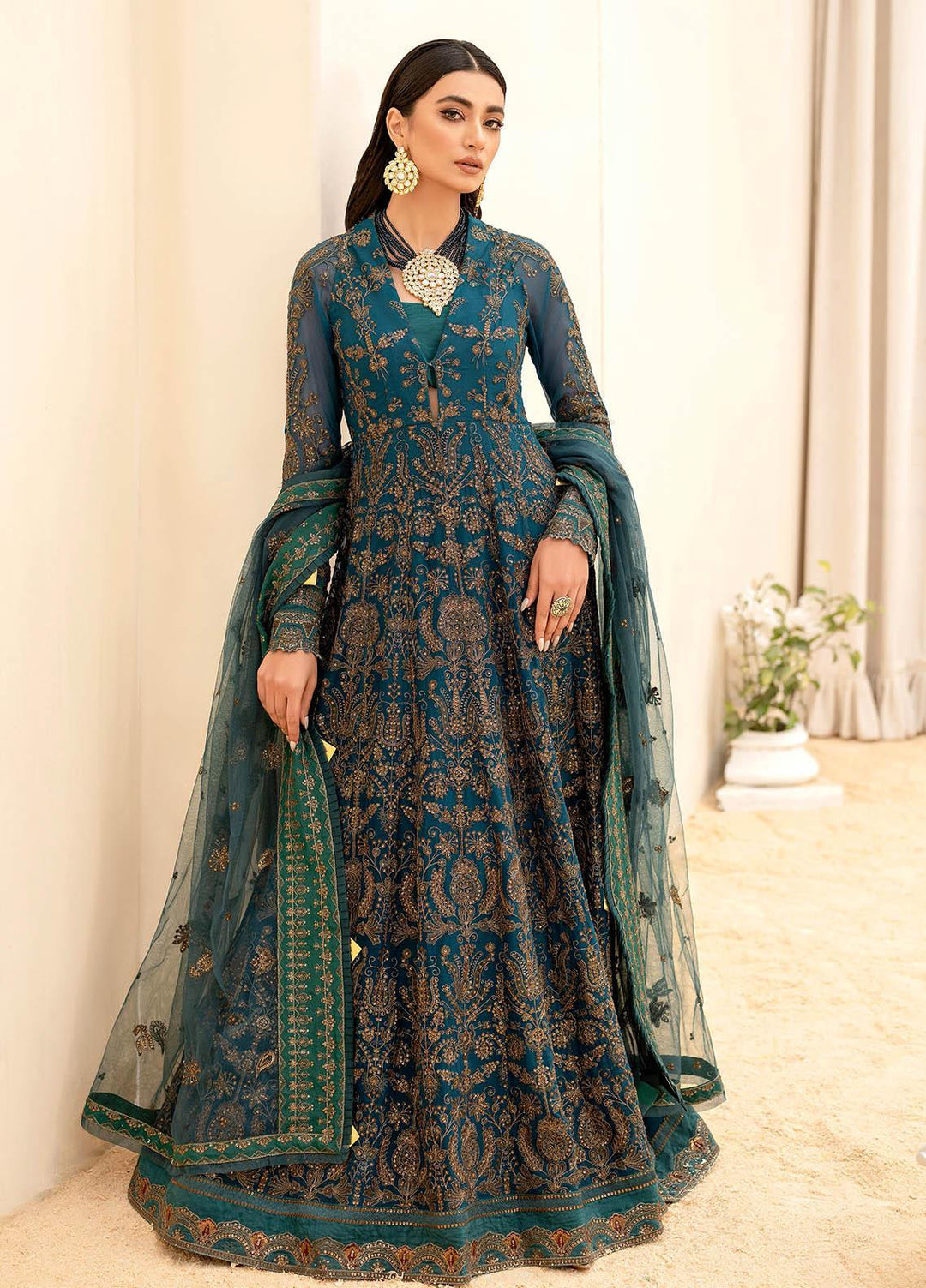 Iznik Embroidered Chiffon Suits Unstitched 3 Piece IZ23C CC 09 Rutvi - luxury Collection