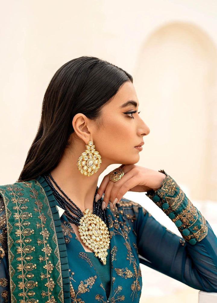 Iznik Embroidered Chiffon Suits Unstitched 3 Piece IZ23C CC 09 Rutvi - luxury Collection