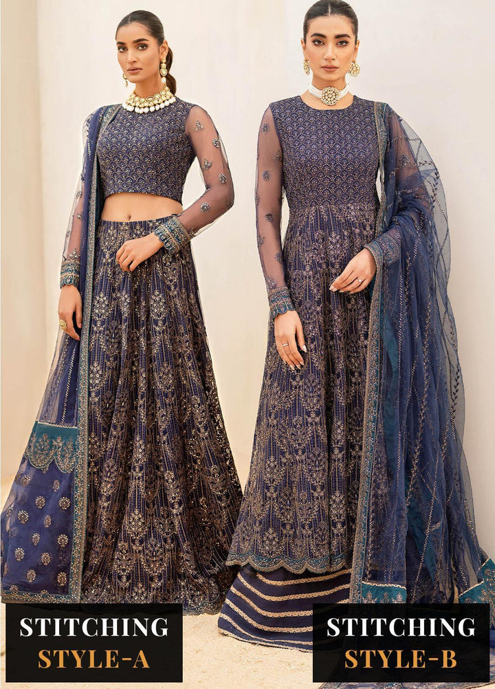 Iznik Embroidered Net Suits Unstitched 3 Piece IZ23C CC 10 Kenza - luxury Collection