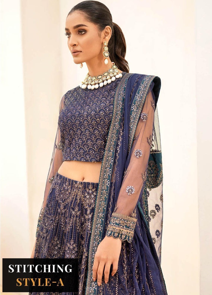 Iznik Embroidered Net Suits Unstitched 3 Piece IZ23C CC 10 Kenza - luxury Collection