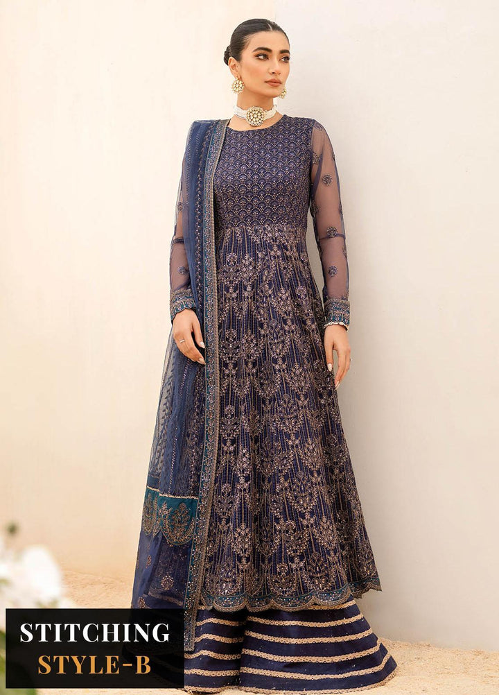 Iznik Embroidered Net Suits Unstitched 3 Piece IZ23C CC 10 Kenza - luxury Collection