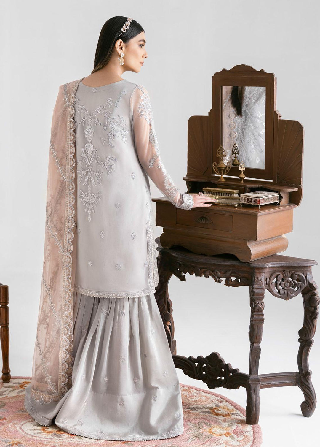 Iznik Embroidered Net Suits Unstitched 3 Piece IZ23-C2 CC-13 Marnie - Luxury Collection