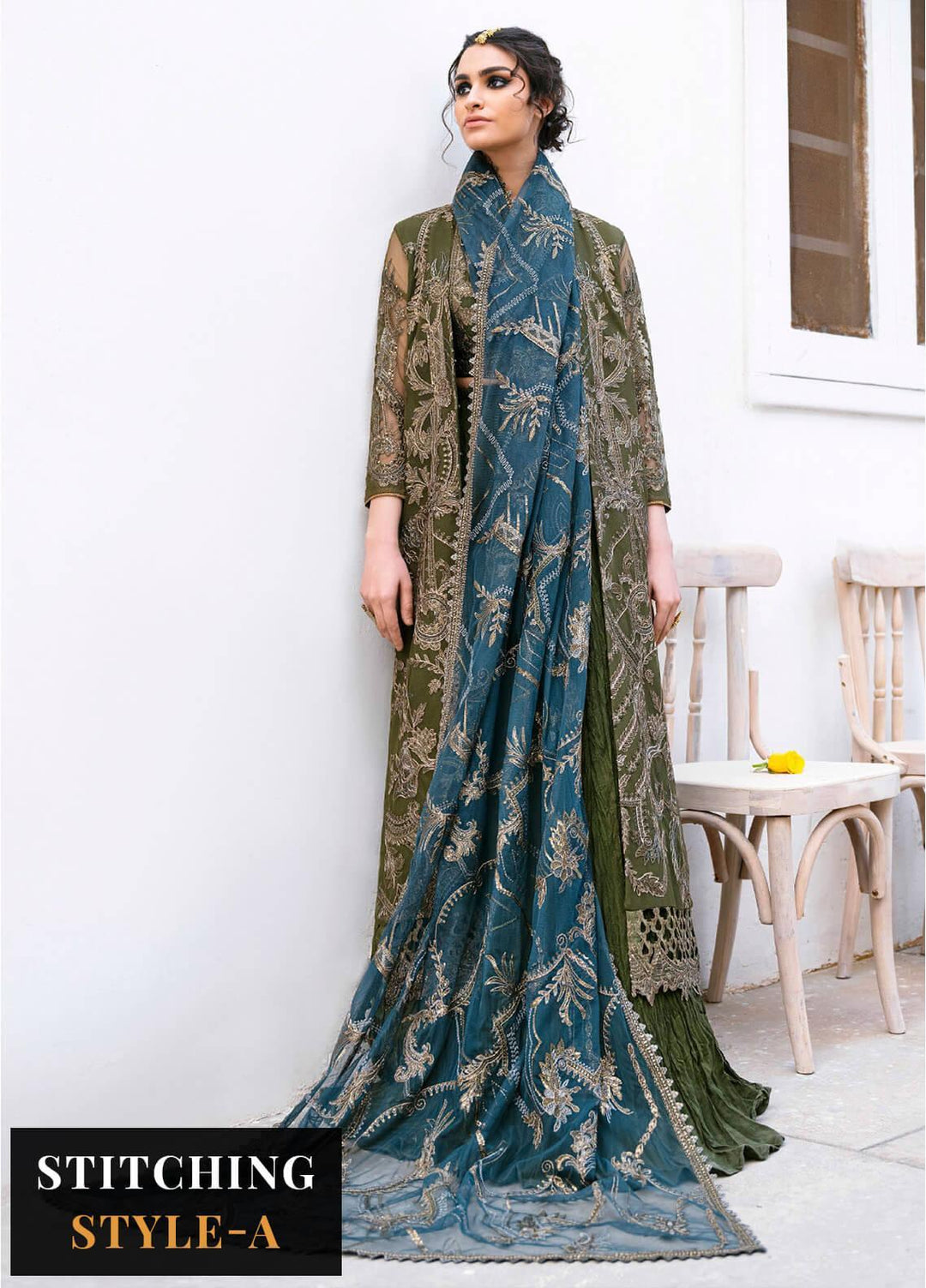 Iznik Embroidered Net Suits Unstitched 3 Piece IZ23-C2 CC-16 Kamila - Luxury Collection